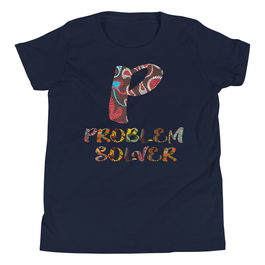 Children's P For Problem Solver Afro Graphic T-Shirt