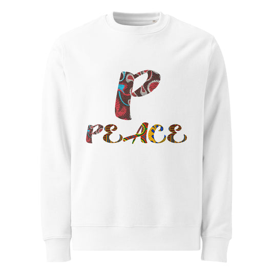 Unisex Afro Graphic P for Peace Eco sweatshirt