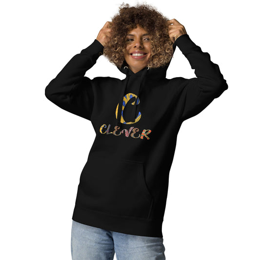 'C' for 'Clever' Unisex Afro Graphic Hoodie