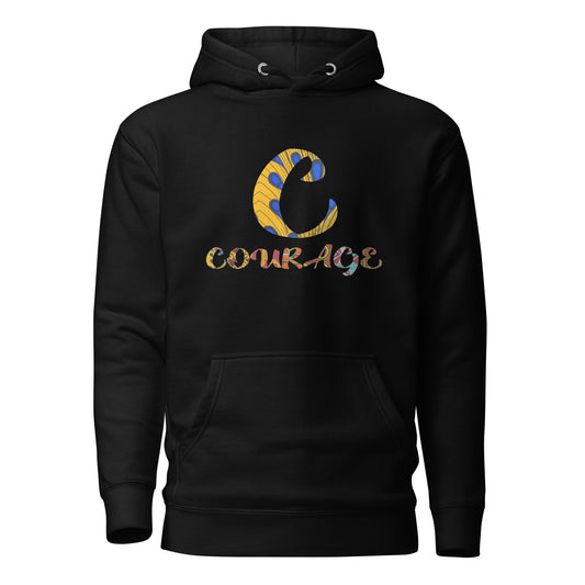 C For Courage Unisex  Afro Graphic Hoodie