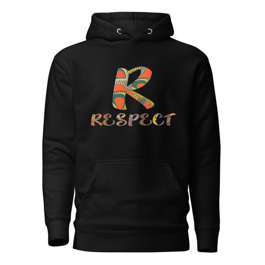'R' for 'Respect" Unisex Afro Graphic Hoodie