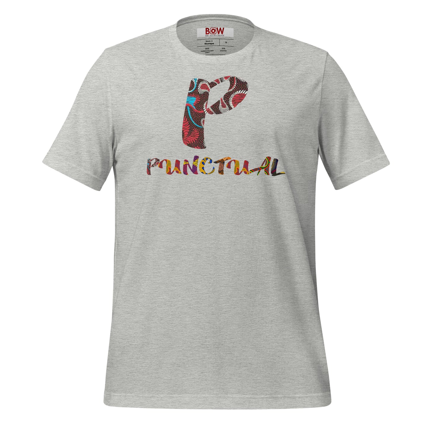 P For Punctual Unisex Afro Graphic T-Shirt