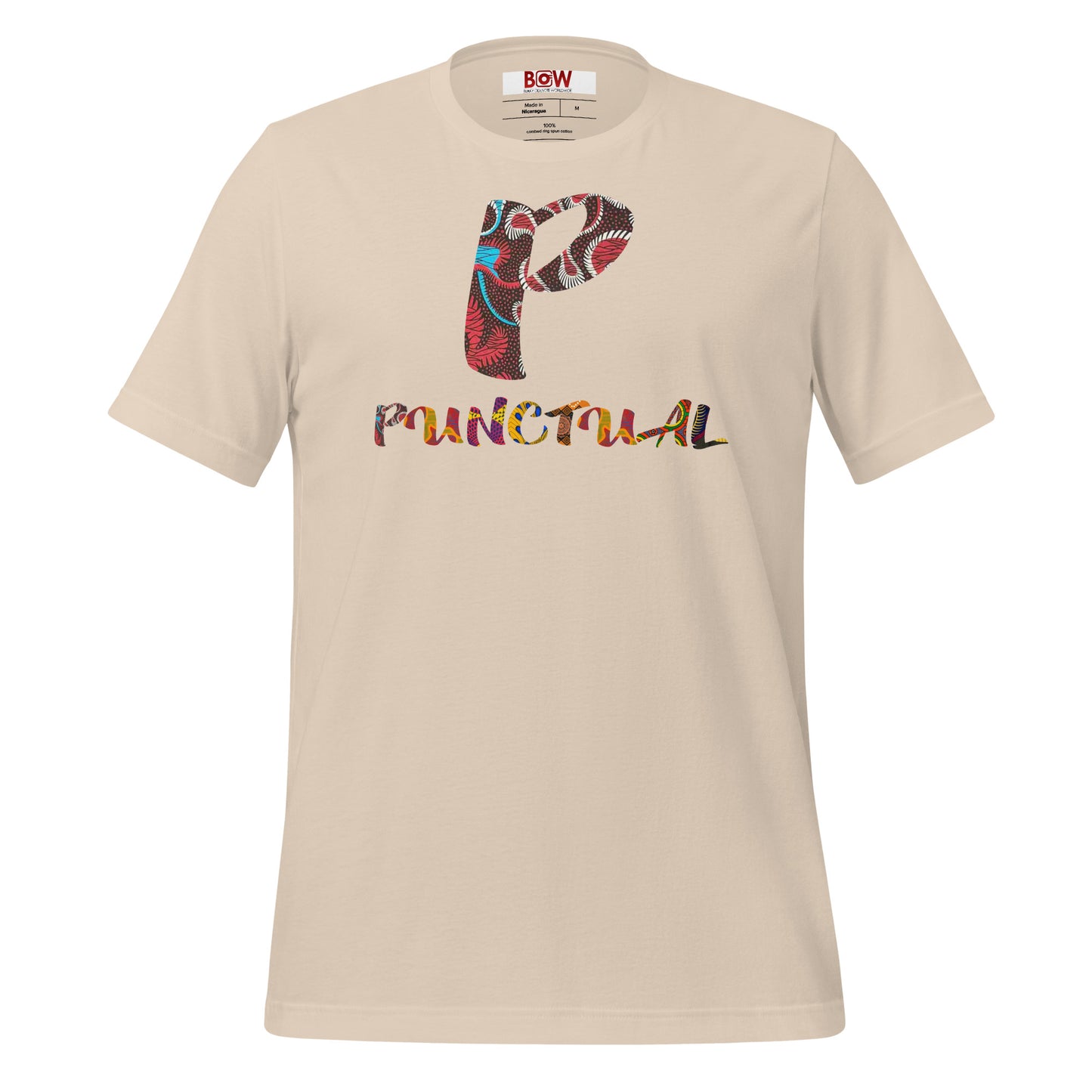 P For Punctual Unisex Afro Graphic T-Shirt