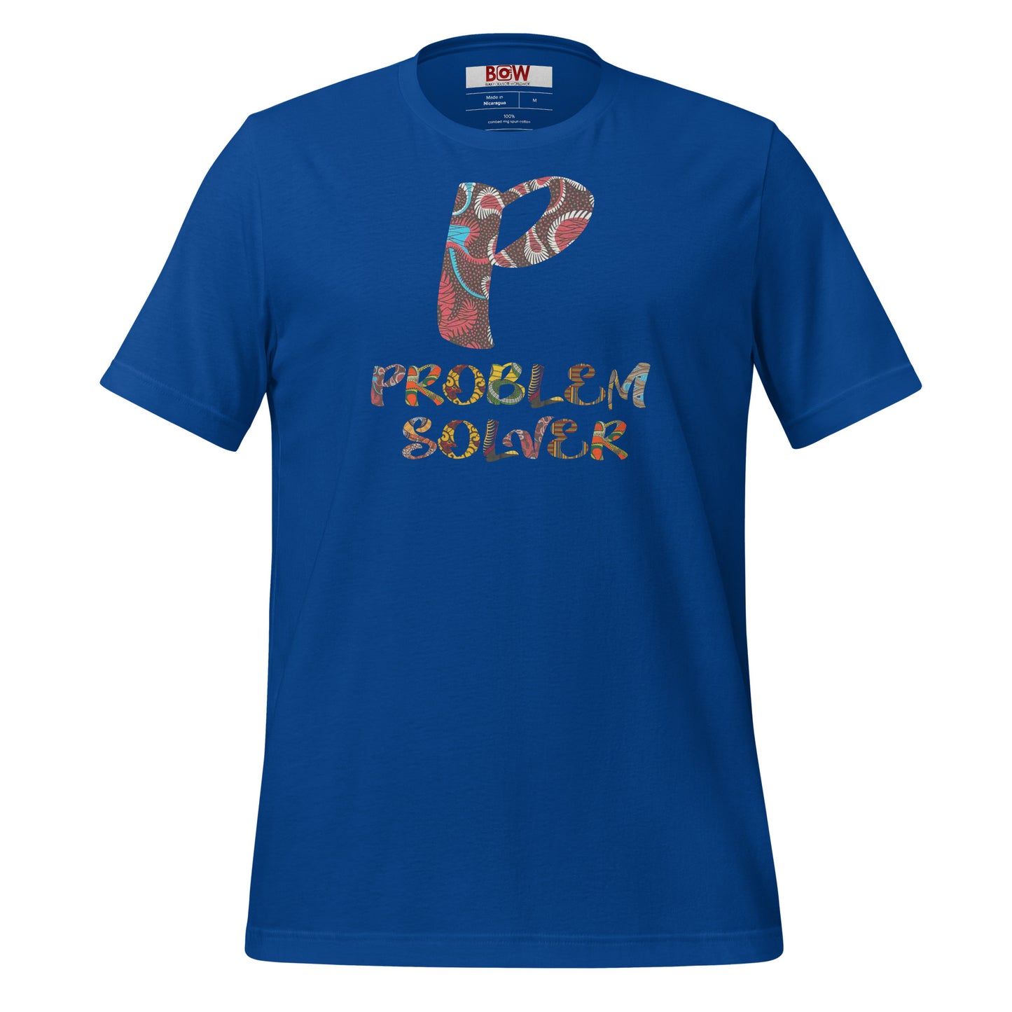 P For Problem Solver Unisex Afro Graphic T-Shirt