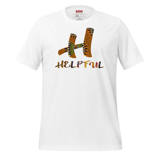 H For Helpful Unisex Afro Graphic T-Shirt