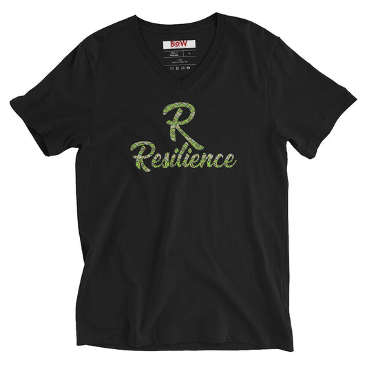 R For Resilience Unisex Short Sleeve V-Neck T-Shirt
