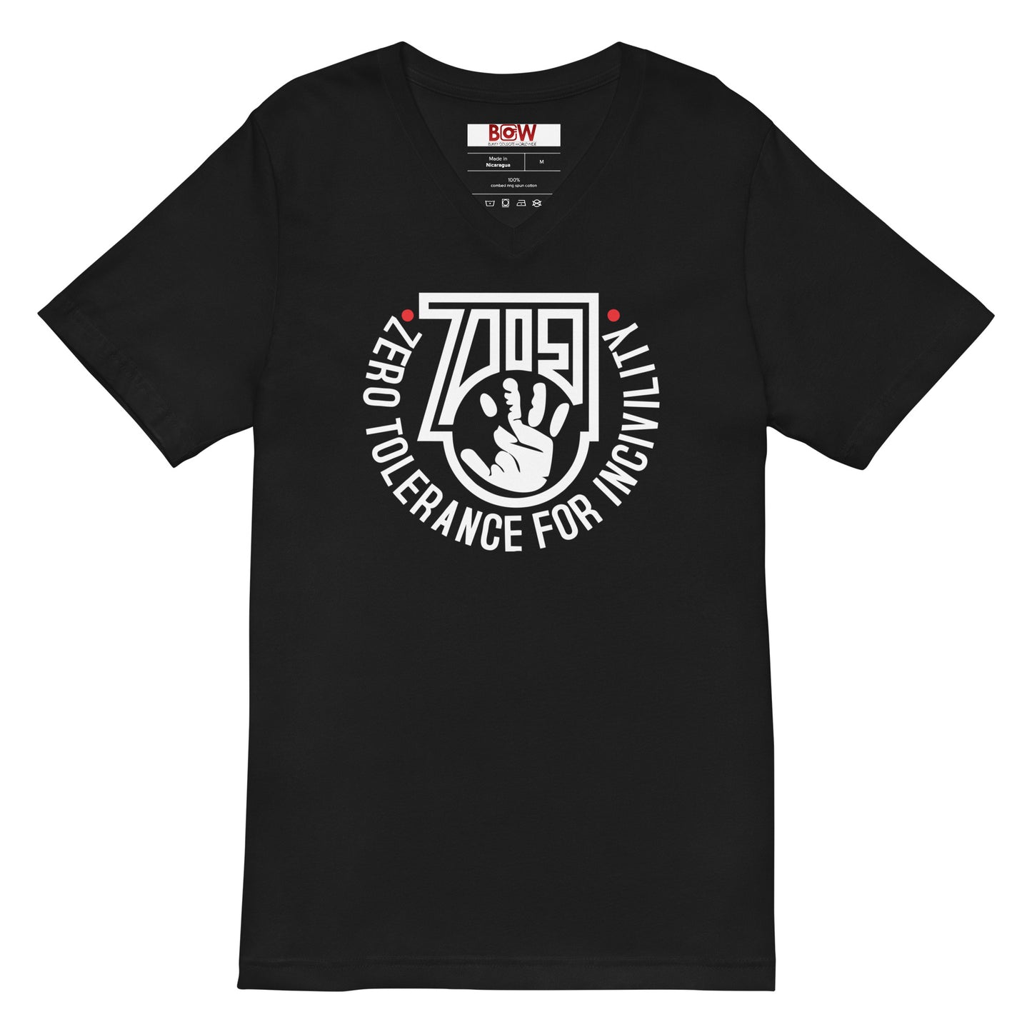 Zero Tolerance Emblem Unisex V-Neck T-Shirt