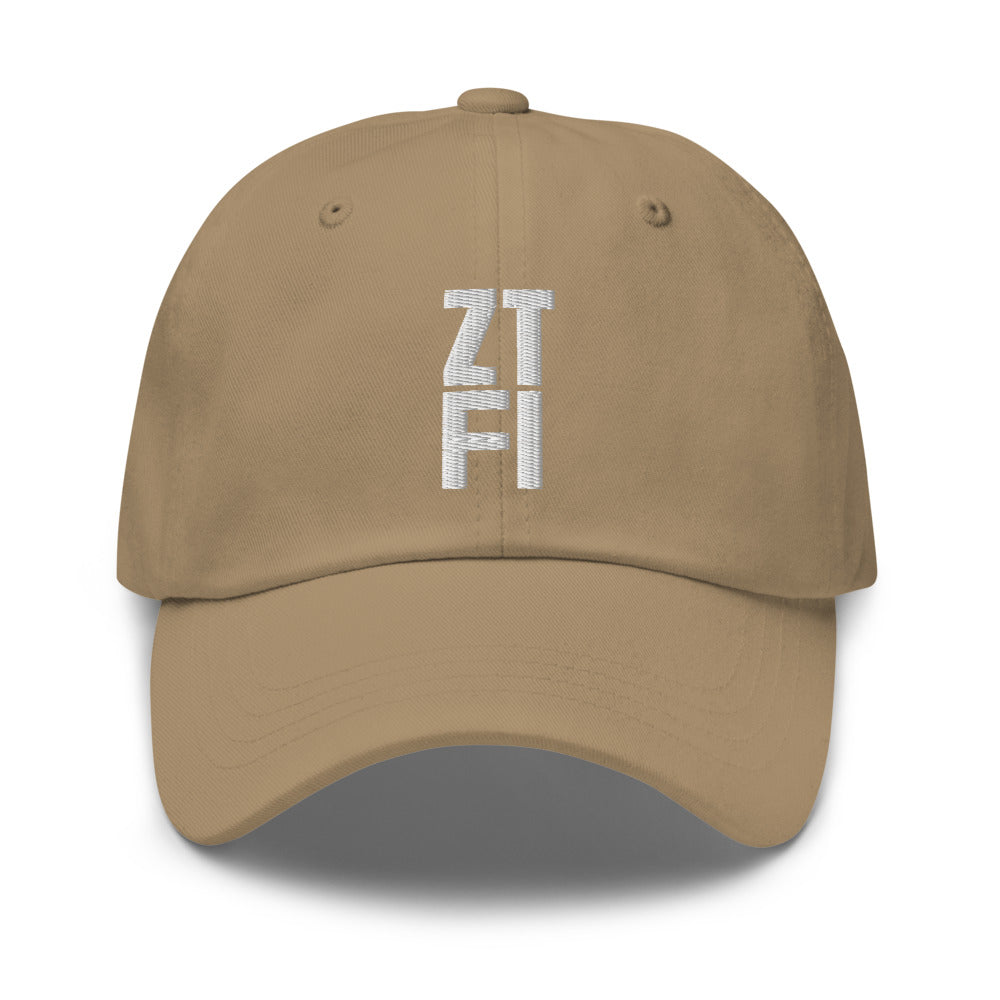 ZTFI 3D White Embroidery Hat