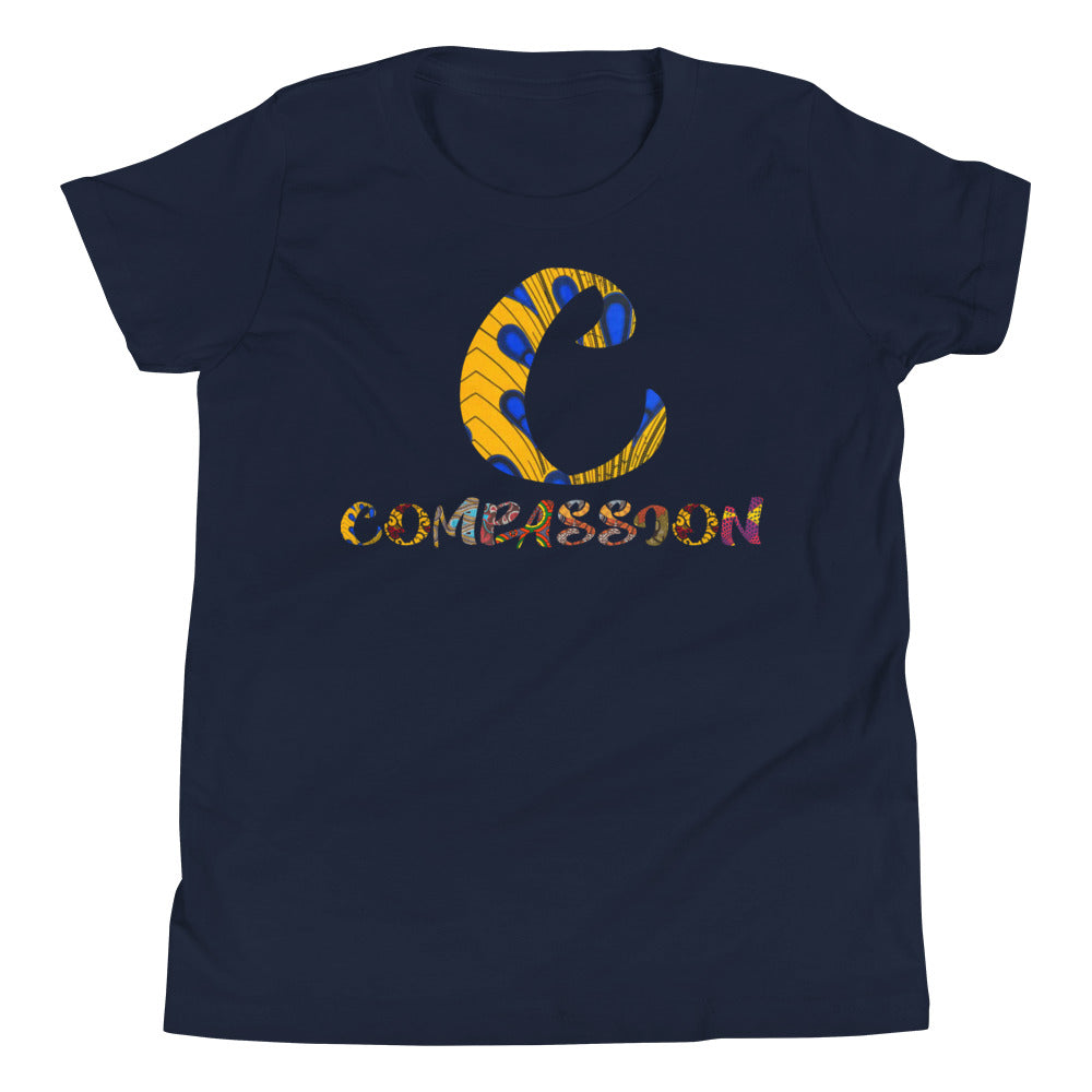 Yes you can! This Afro print graphic 'C' and 'Compassion' Short Sleeve T-Shirt  is a symbol of hope. We must shine the touch of community responsibility for all and help inspire action.
