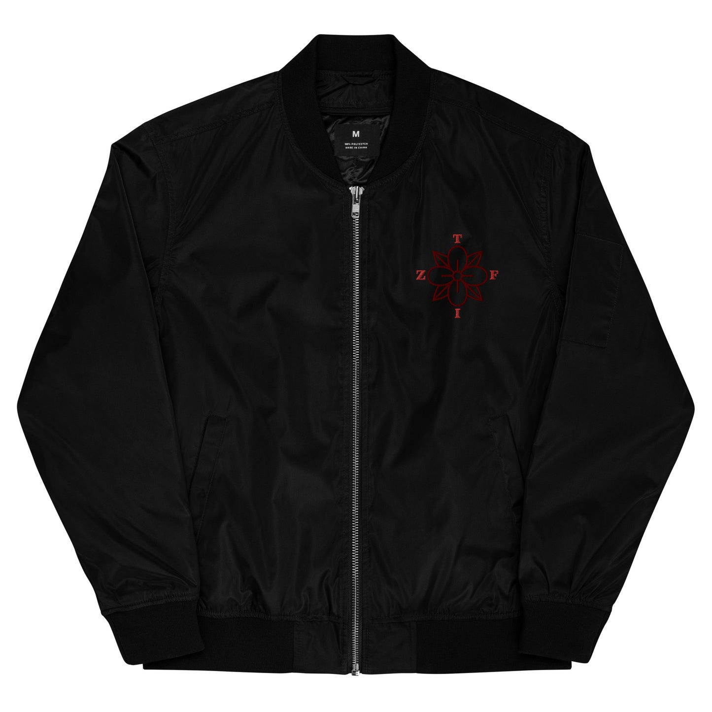 Flower Logo Premium recycled bomber jacket