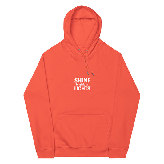 Shine Slogan Unisex Eco raglan hoodie