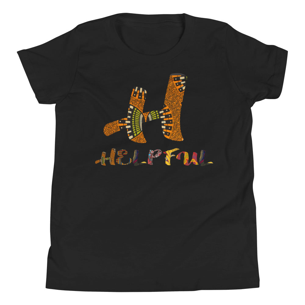 Children's H For Helpful Afro Graphic T-Shirt